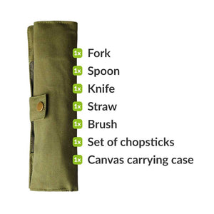 Bamboo Travel Cutlery Set