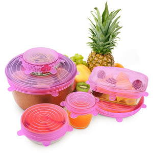 Zero-Waste Reusable Food and Container Lids (6 Piece Set)